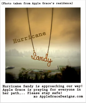 Hurricane Sandy is on her way...