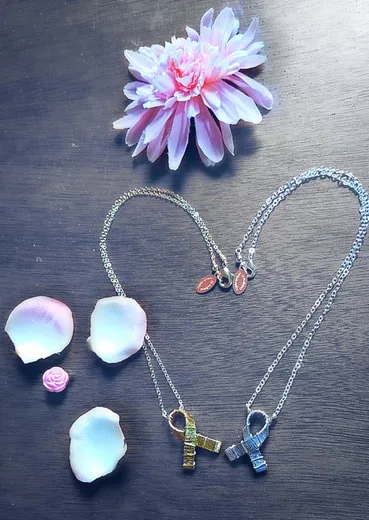 Apple Grace Designs Cancer Ribbon Necklace