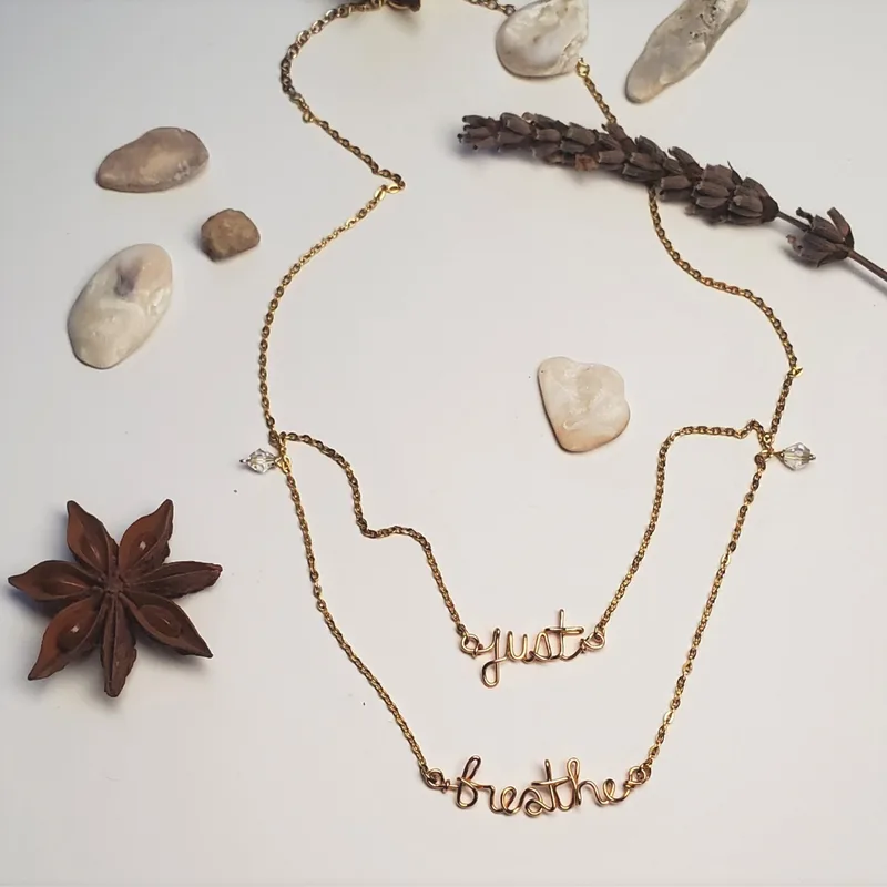 "Just Breath" Layered Necklace