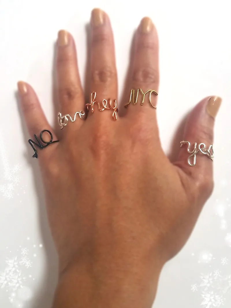Word & Initials Rings